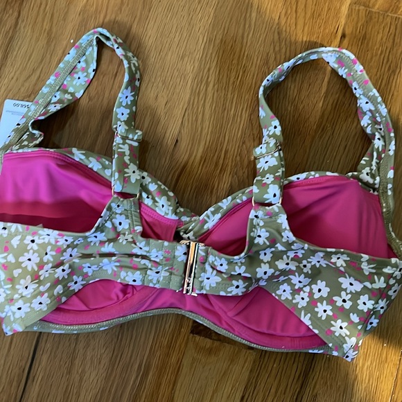 Anne Cole Retro Underwire Bikini Swim Top 34DD/36D - Picture 4 of 8